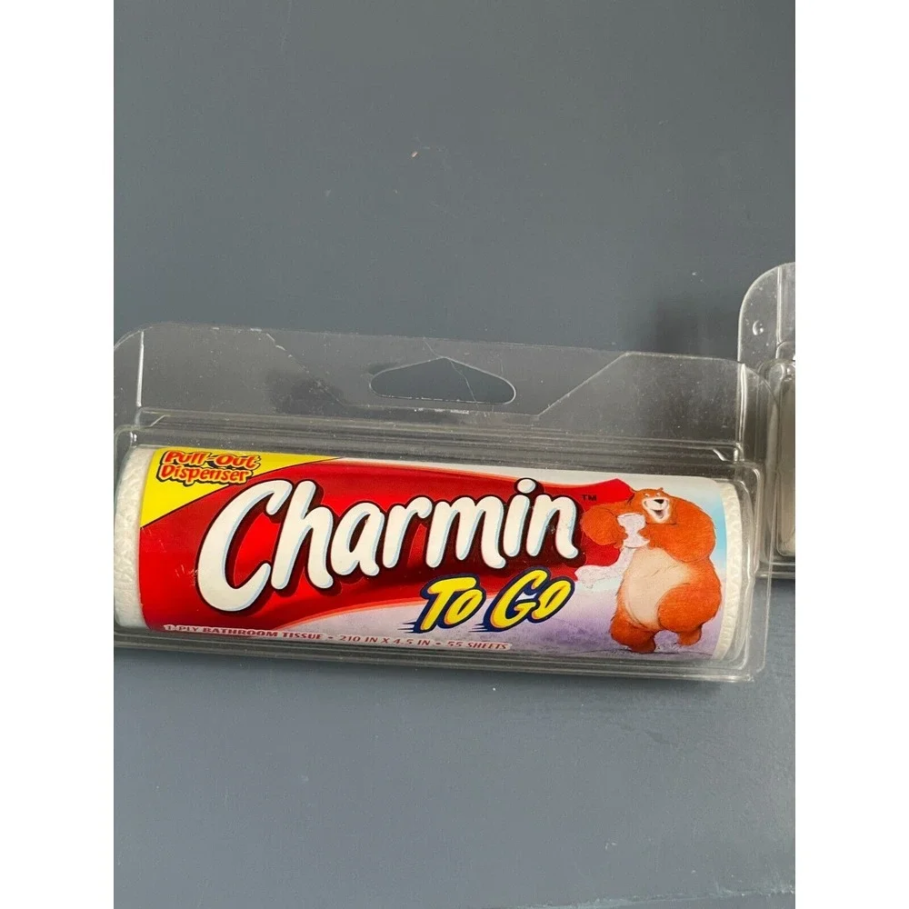 Lot of‎ 2 Charmin To Go Bathroom Tissue Toilet Paper Travel Pull Out Dispenser